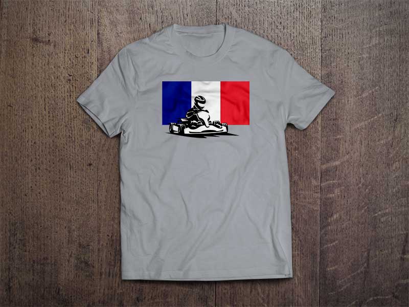 Go Kart France Flag T Shirt