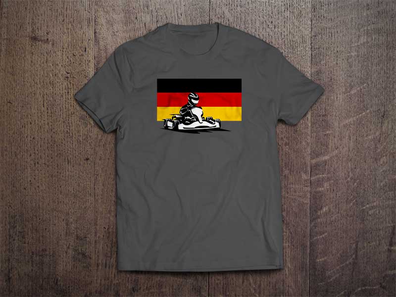 Go Kart Germany  Flag T Shirt